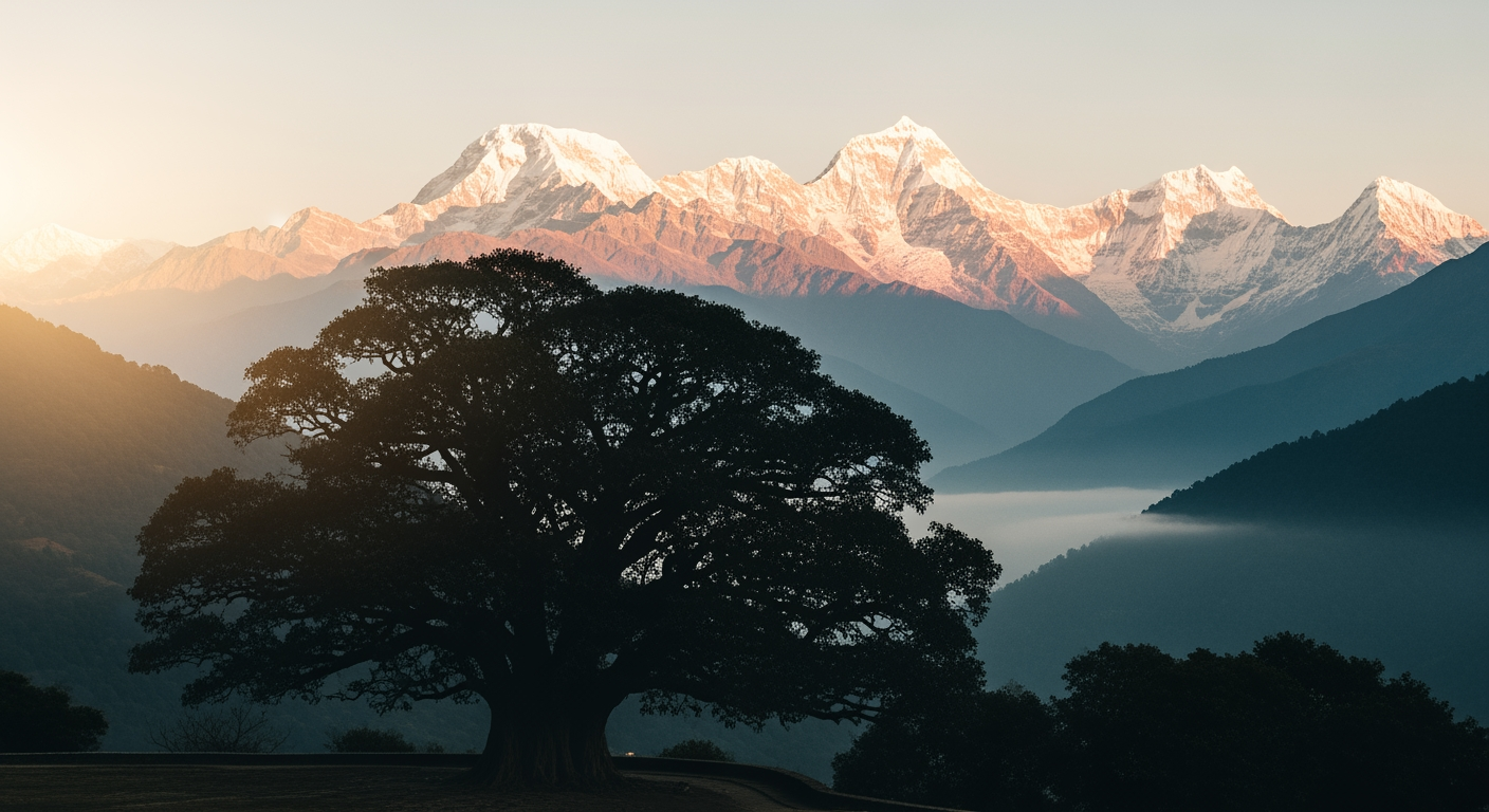 Himalayan sunrise over Bhatnagar Institute campus