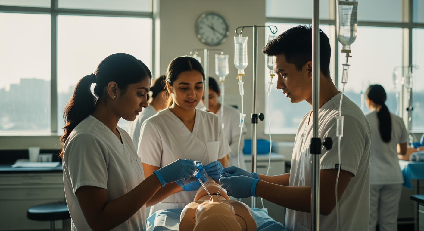GNM Students in Clinical Lab