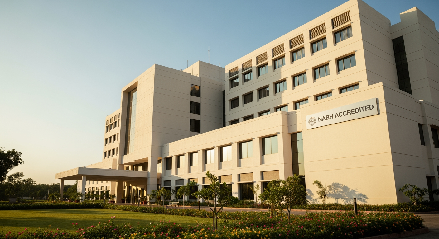 Hospital Exterior with NABH Certification